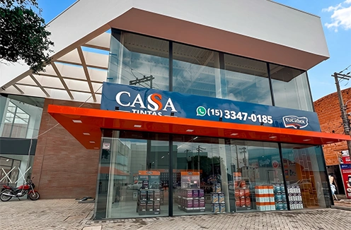 Fachada da loja Cassa Tintas