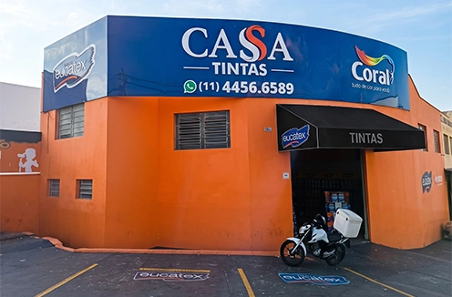 Fachada da loja Cassa Tintas